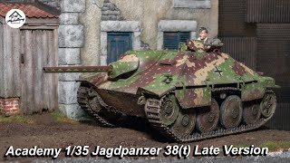 Academy 135 Jagdpanzer 38t Late Version  Full build video [upl. by Anohr]