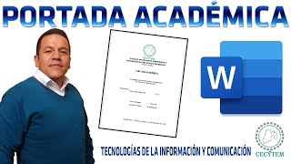 Como CREAR una Portada Académica en Word para entregar Trabajos Escolares [upl. by Adolphus745]