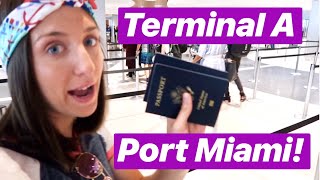 New Royal Caribbean Terminal A in Port Miami  RCI App Check In  Boarding Navigator of the Seas [upl. by Beverlee]