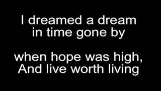 Susan boyleI Dreamed a Dream Lyrics [upl. by Josy]