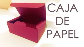 TUTORIAL  COMO HACER UNA CAJA DE PAPEL CON TAPA [upl. by Elie]