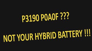 Prius Codes P3190 P3191 P0A0F Explained [upl. by Ahsiym]