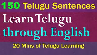 150 Telugu Sentences  Learn Telugu through English [upl. by Derfiniw]