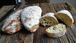 How to make CIABATTA BREAD with original Italian recipe [upl. by Inna]