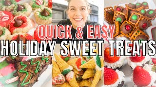 QUICK amp EASY HOLIDAY SWEET TREATS CHRISTMAS DESSERTS ON A BUDGET [upl. by Aihtibat]