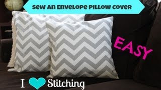 Sew an Envelope Pillow Cover Beginner [upl. by Tremayne]