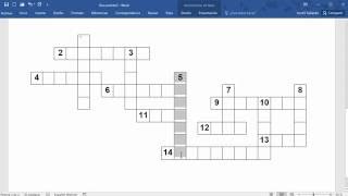 Cómo crear un crucigrama  ejemplo 1 [upl. by Mag]