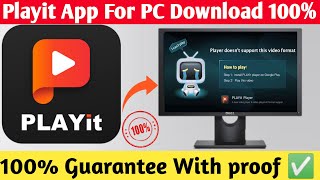 How To Fix quotPlayit App Install For PC Fix Problem  Playit Download Pc Window1087 I Cant Play [upl. by Lebezej164]