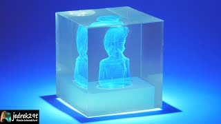 3D Hologram Project from Clear Epoxy  RESIN ART [upl. by Anon]