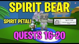 Spirit Bear Quests 1620  Second Spirit Petal  Bee Swarm Simulator [upl. by Illac972]