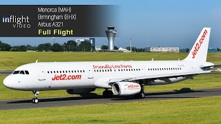 Jet2com Full Flight Menorca to Birmingham SmartLynx Airbus A321 [upl. by Nnyleuqaj]