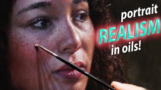 How to PAINT a PORTRAIT  Painting realistic SKIN TONES in Oils  GLAZING [upl. by Tamiko567]