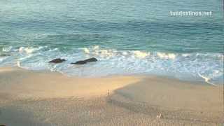 Sonido del mar relajante HD Imágenes de las olas en la playa Sound of the sea Waves Relax vistas [upl. by Legin]