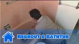 Grouting Help  How to Regrout a Bathtub [upl. by Asenaj]