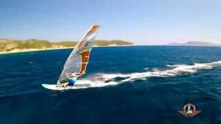 Windsurfing Finikounda  CloseUpAction with a Drone [upl. by Frohman]