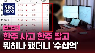 한주 사고 한주 팔고…뭐하나 했더니 수십억  SBS  스브스픽 [upl. by Isidoro]