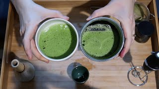 Frothing Matcha Whisk vs Electric Frother  Matcha Basics [upl. by Chu911]