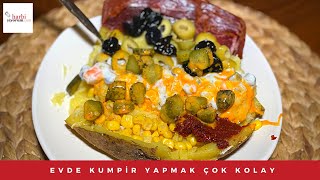 Evde Kumpir Nasıl Yapılır  Fırında Pastırmalı Kumpir Tarifi [upl. by Adiv813]