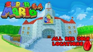 Super Mario 64  All Red Coin Locations [upl. by Rebah183]