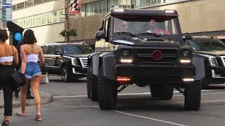 G63 Brabus 6x6 AMG 700 Spotted in Downtown Montreal [upl. by Julis]