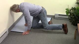 Installing tiles over carpet [upl. by Dugan]