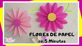 Como hacer FLORES DE PAPEL fáciles En Menos de 5 MINUTOS [upl. by Assi]