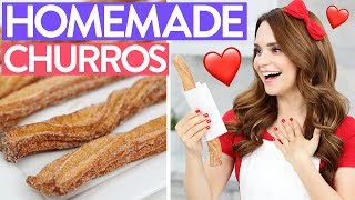 HOW TO MAKE HOMEMADE CHURROS [upl. by Nnylyt]