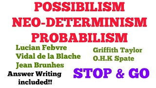 Possibilism  NeoDeterminism  Probabilism  Concept amp Criticism  Answer Writing Included [upl. by Bernadine141]