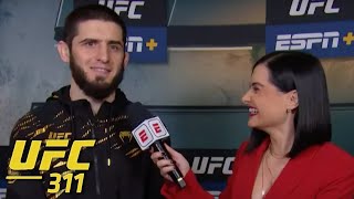 Islam Makhachev reacts to dominant win vs Renato Moicano in the UFC311 Main Event  ESPN MMA [upl. by Queen57]