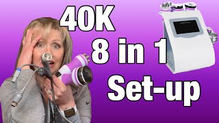 8 in 1 40K ULTRASONIC CAVITATION Radio Frequency skin tightening HOW TO USE [upl. by Keil]