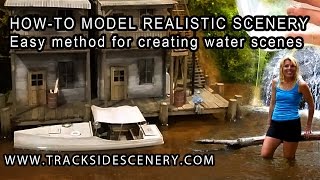 Howto Make Realistic Model Railroad Scenery  Water  Quick and Easy [upl. by Michele]