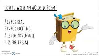 How to Write Acrostic Poems [upl. by Crescentia]