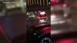 Taxi video of Las Vegas mass shooting at Mandalay Bay [upl. by Arras]