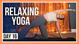 15 min Yoga for Flexibility – Day 16 EVENING YOGA CLASS [upl. by Enneirb]