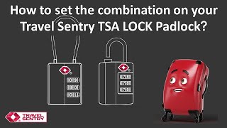 How to set the combination on your Travel Sentry TSA LOCK Padlock [upl. by Winonah]