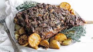 Roast Bone In Leg of Lamb Recipe  Delicious Easy Garlic amp Herb Marinade [upl. by Mar]