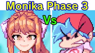 Friday Night Funkin  VS Monika FULL WEEK  Cutscenes FNF ModHard Doki Doki Literature Club [upl. by Tali]