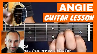 Rolling Stones  Angie Guitar Tutorial [upl. by Magdau]