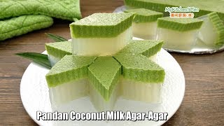 Pandan Coconut Milk AgarAgar  MyKitchen101en [upl. by Mcdowell964]