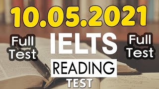 IELTS READING FULL PRACTICE TEST WITH ANSWERS 2021  10052021 [upl. by Groh815]