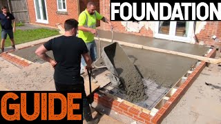 Bricklaying  How To Do Foundations For House Extension [upl. by Derk]