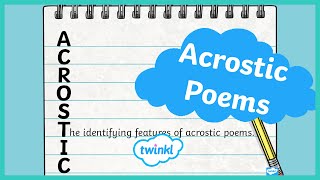 Acrostic Poems Explained [upl. by Engenia158]