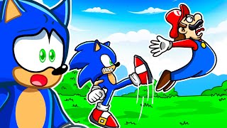 Reacting To SONIC vs MARIO Fight Animation [upl. by Anniken]