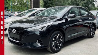 Hyundai Verna 2022  Verna SxO Turbo 🔥  Black Colour  Detailed Walkaround Video [upl. by Ahtelra445]