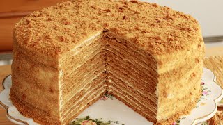 RUSKI MEDOVIK  recept za tortu ruski medovik  MEDENA TORTA  Торт Медовик [upl. by Linders]