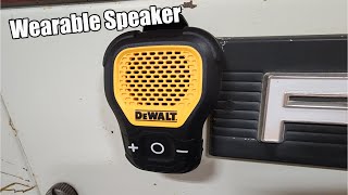 DEWALT Jobsite Pro Wearable Speaker Review [upl. by Eedyak]