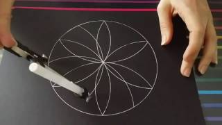 How to draw a flower of life mandala  Full video [upl. by Kussell893]