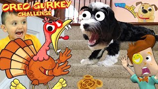 PUPPY vs STAIRS OREO GURKEY TURKEY CHALLENGE  SONG FUNnel Family Music Video Vision [upl. by Fionnula146]