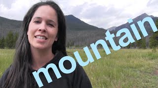 How to Say MOUNTAIN and SENTENCE  American English [upl. by Yenal]