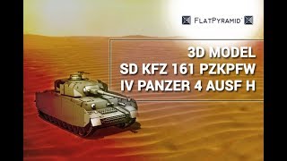 3D Model SDKFZ 161 PzKpfw IV Panzer 4 AusfH Review [upl. by Emanuel]